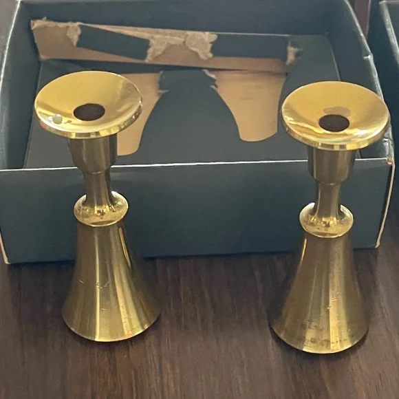 1950s Dansk Designs Solid Brass Candlesticks Set of 6 JHQ Quistgaard MCM - Picture 9 of 11